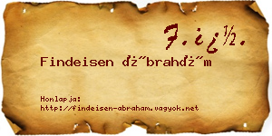Findeisen Ábrahám névjegykártya